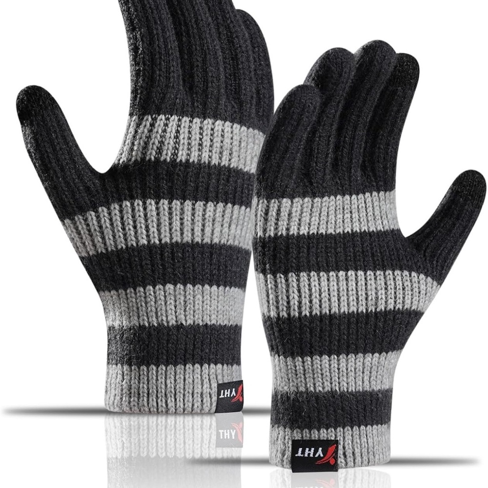 YHT Winter gloves soft warm gloves with Elastic Cuff insulated knit lining NWT